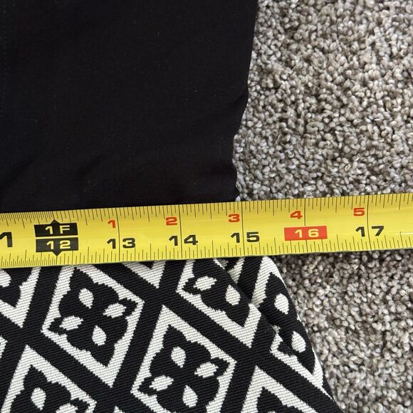 Lucky Brand Geometric Jacquard Black White Sleeveless Dress Pockets Size 6 NWOT - Picture 11 of 12